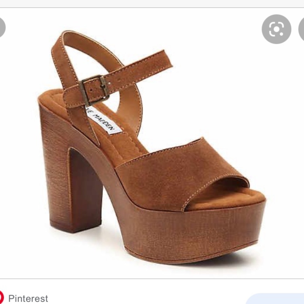 Steve Madden brown chunky wedge heels